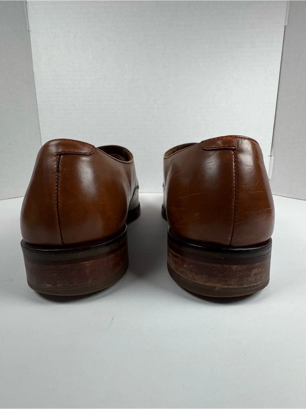 Cole Haan Grand OS Mens 11 Double Monk Strap British Tan Leather Shoes Dress